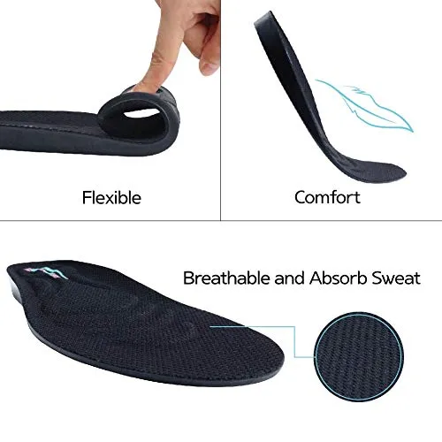 1 Inch Height Increase Insoles – Shoe Lift Inserts (US Women's Size 5.5-9.5)