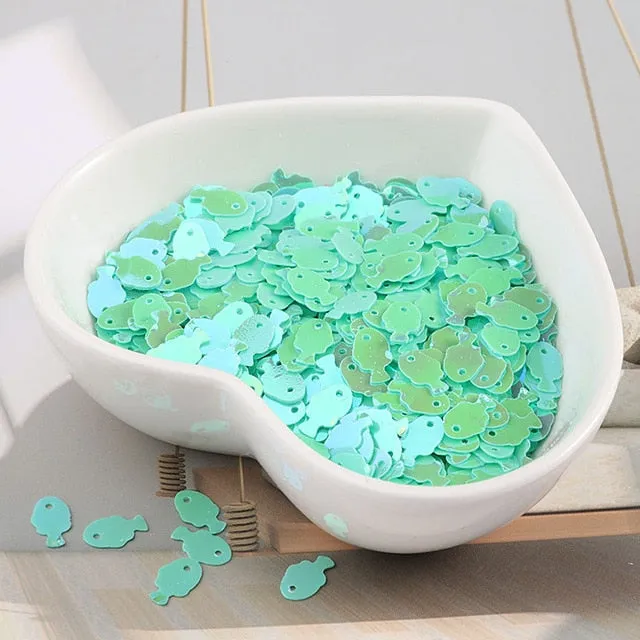 10g/bag Colorful Fish Sequins