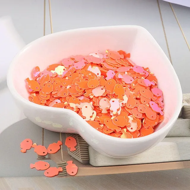 10g/bag Colorful Fish Sequins
