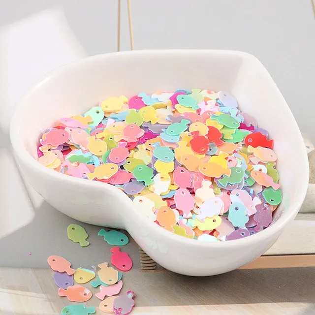10g/bag Colorful Fish Sequins