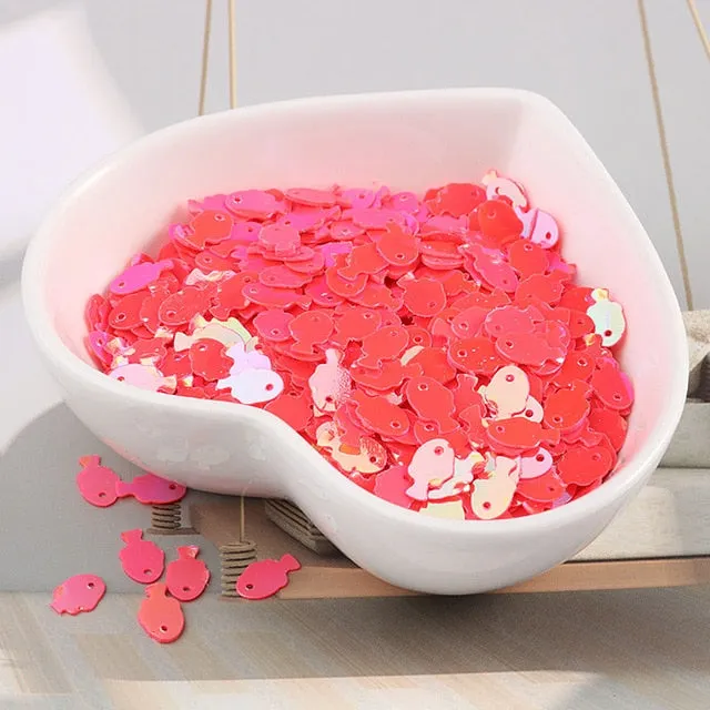 10g/bag Colorful Fish Sequins