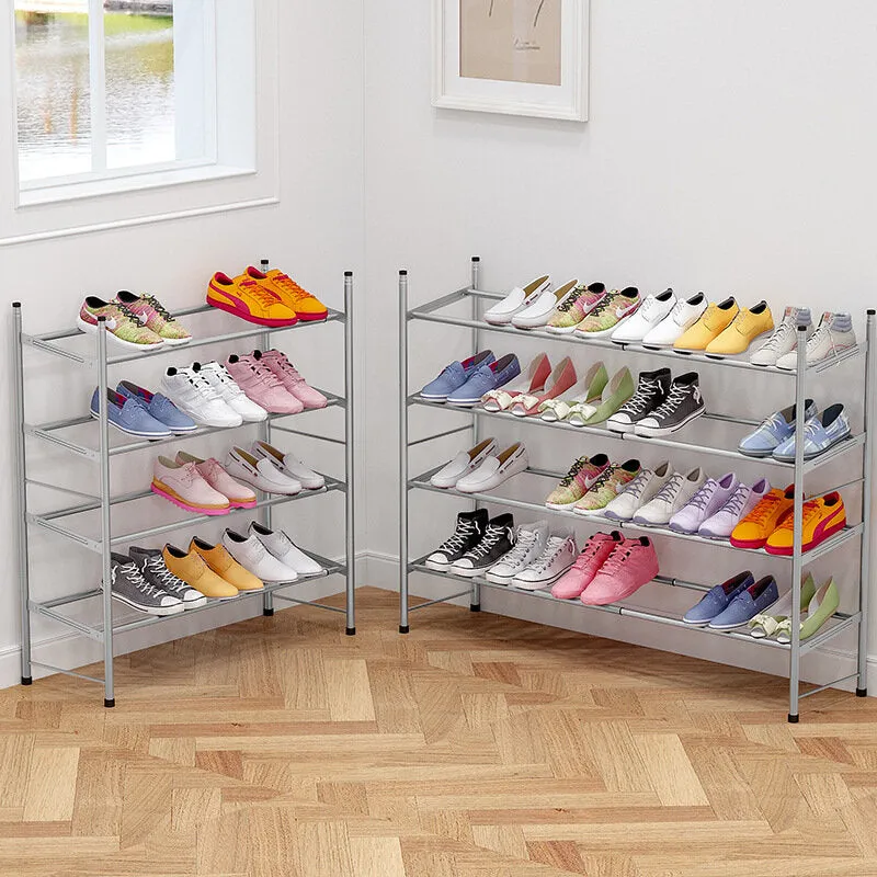 3-Tier Metal Shoe Rack Storage Organizer Tower for Home Sneakers