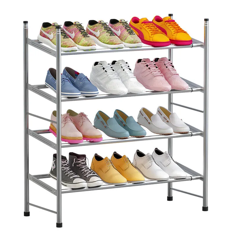 3-Tier Metal Shoe Rack Storage Organizer Tower for Home Sneakers