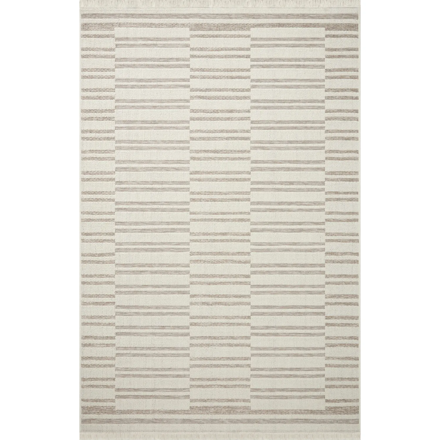 Amber Lewis x Loloi Malibu-03 Ivory/Dove Outdoor Rug