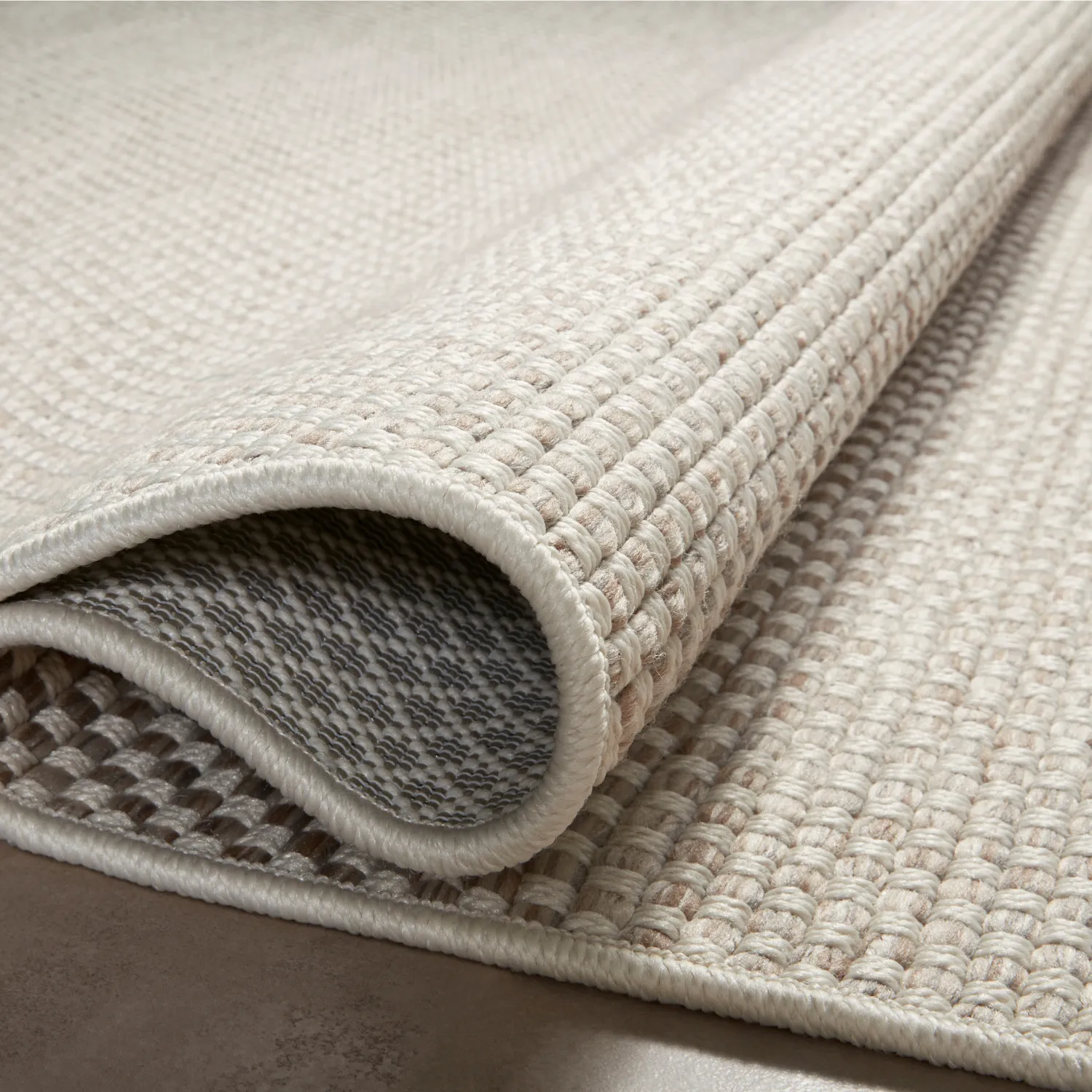 Amber Lewis x Loloi Malibu-05 Ivory/Dove Outdoor Rug