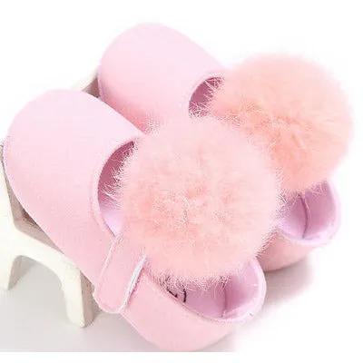 Baby Plush Pompom Shoes