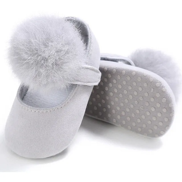 Baby Plush Pompom Shoes