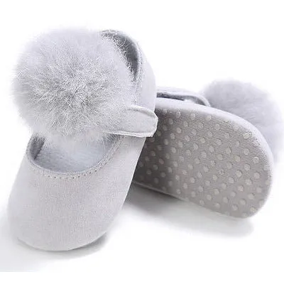 Baby Plush Pompom Shoes