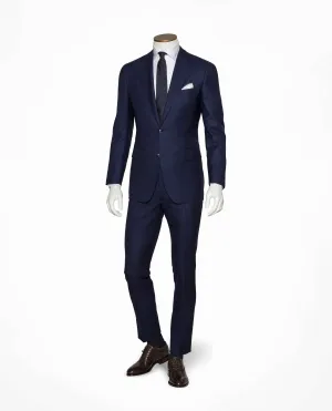 Barberis Canonico Napoli Blue Twill S110 Merino Wool Doppio Ritorto