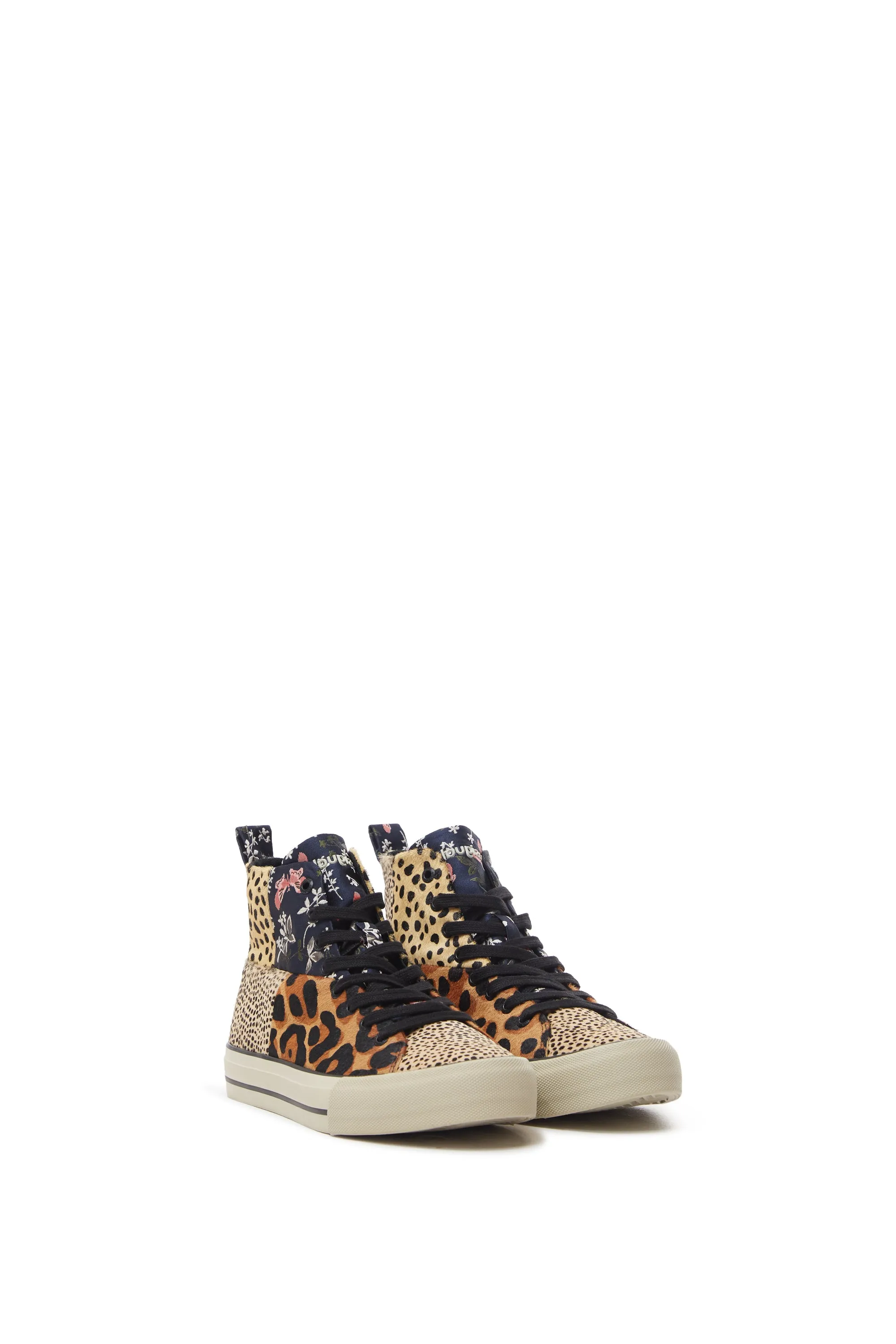 Beta Animal Print High Top Leopard & Floral Trainers Desigual Style  21WSKL03