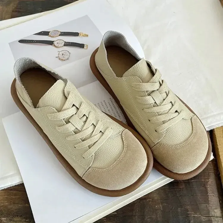binfenxie Autumn Flats Oxford Women's Flats Designer Casual Canvas Shoes Lace Up Women's Shoes Pink White Shoes for Women 2024