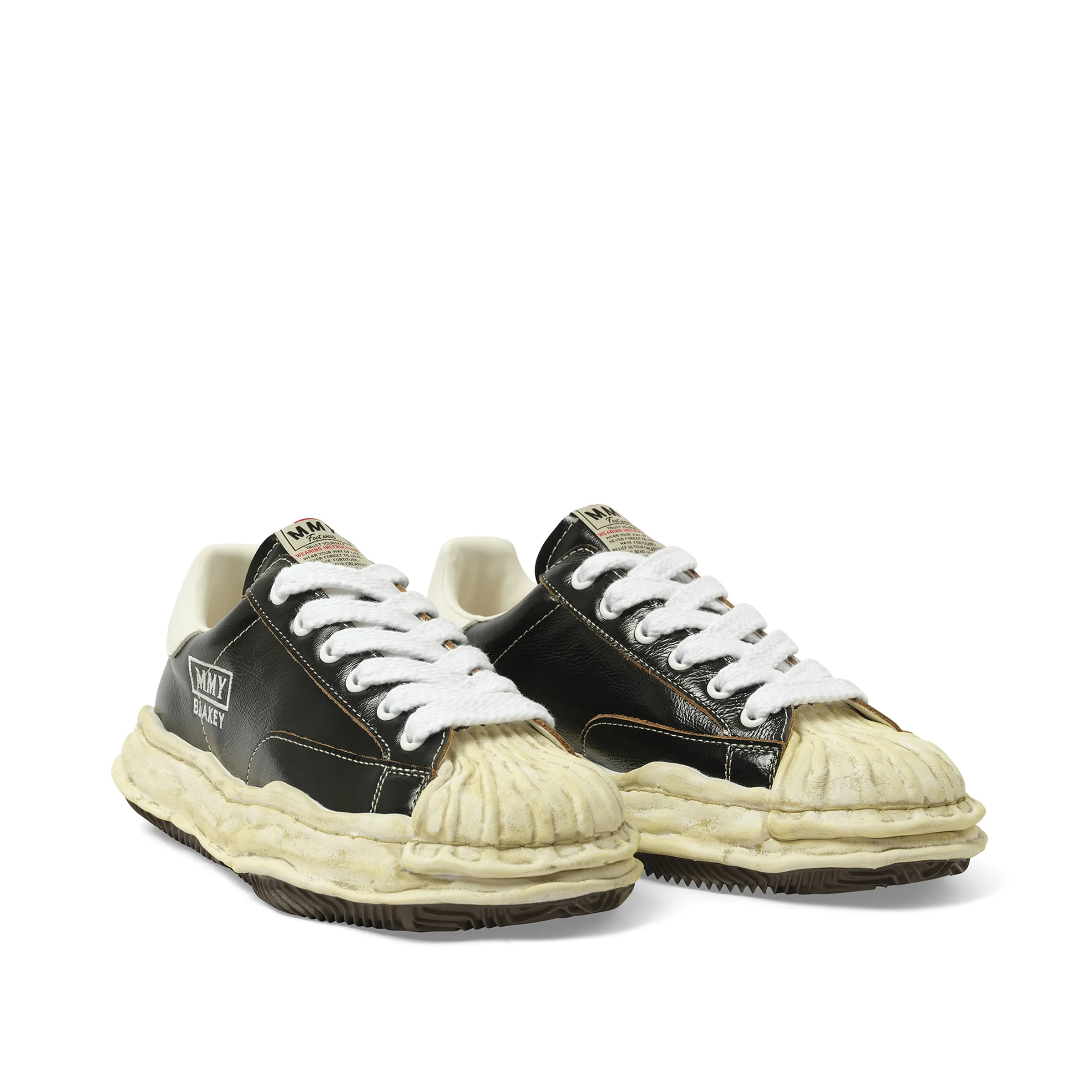 Blakey OG Wrinkled Leather Sneaker in Black