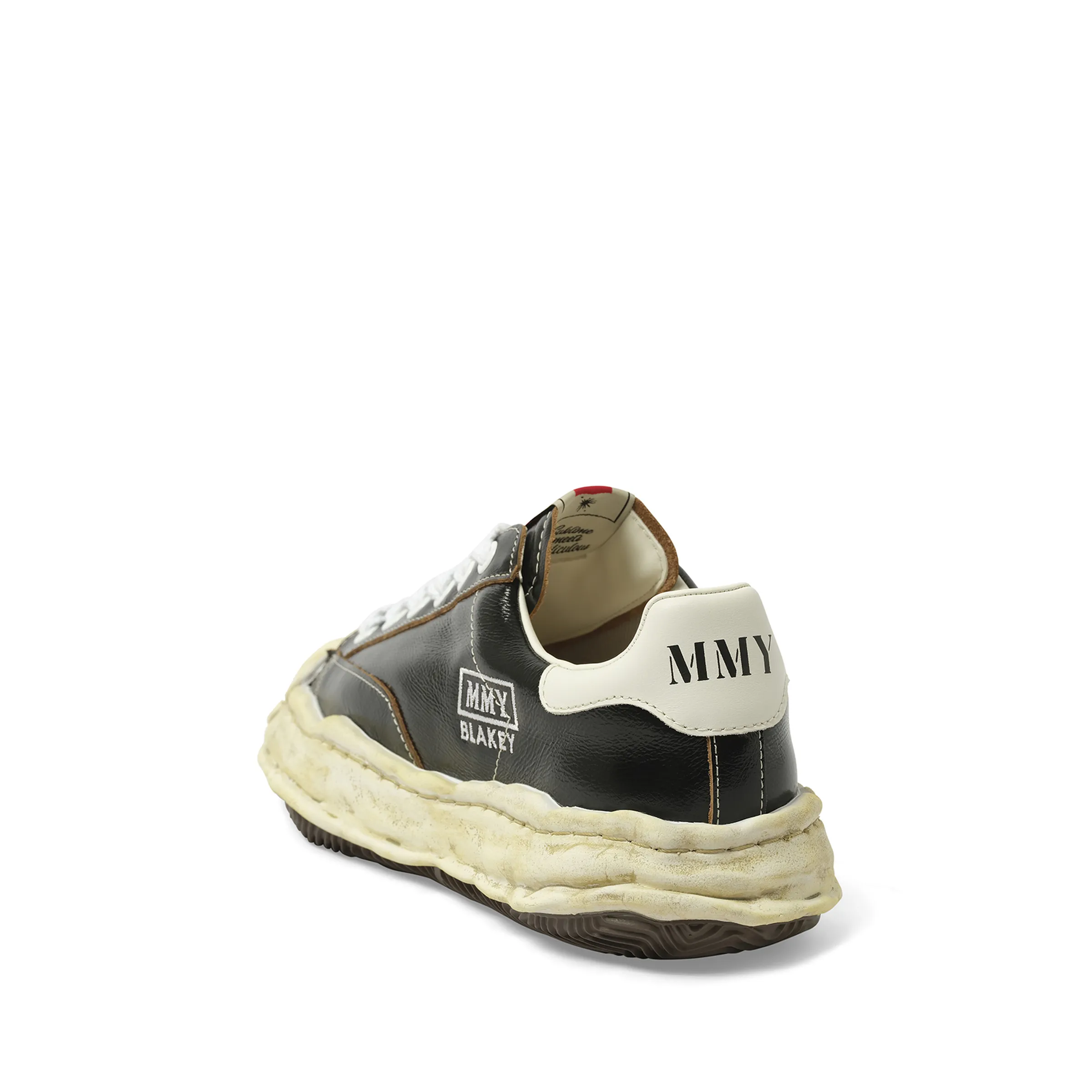 Blakey OG Wrinkled Leather Sneaker in Black