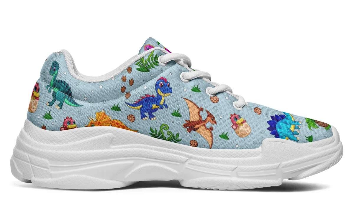 Blue Baby Dinos Chunky Sneakers