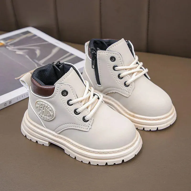 Boys Casual Leather Waterproof Non-slip Party Toddler Ankle Boots