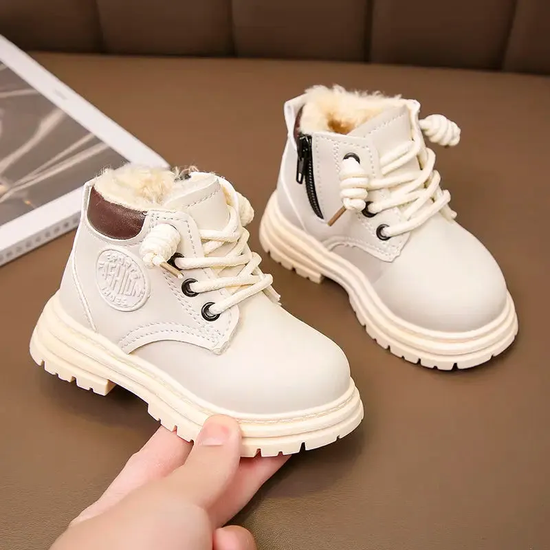 Boys Casual Leather Waterproof Non-slip Party Toddler Ankle Boots