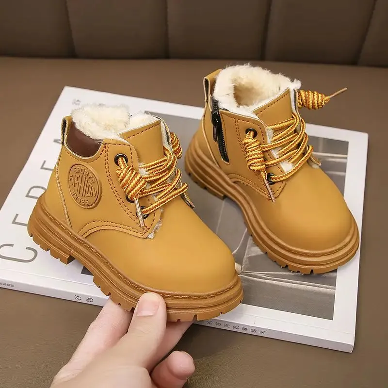Boys Casual Leather Waterproof Non-slip Party Toddler Ankle Boots