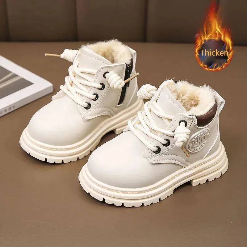 Boys Casual Leather Waterproof Non-slip Party Toddler Ankle Boots