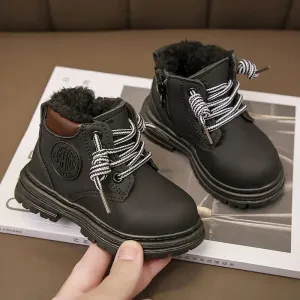 Boys Casual Leather Waterproof Non-slip Party Toddler Ankle Boots