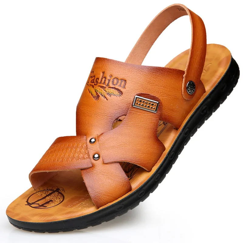 Casual Beach Shoes Men's Non-Slip Dual-Use Slippers