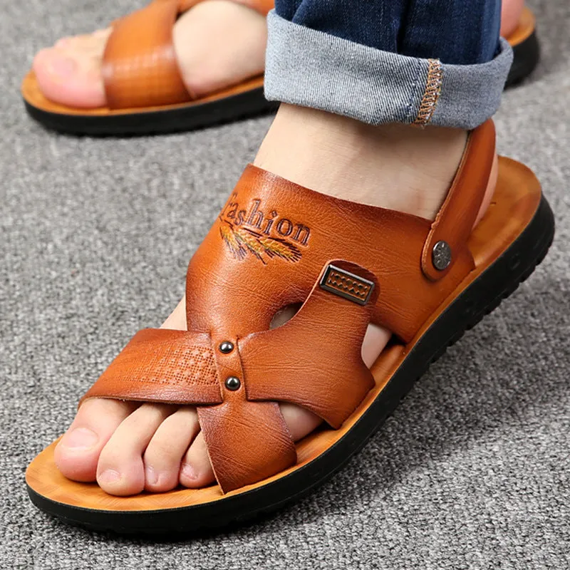 Casual Beach Shoes Men's Non-Slip Dual-Use Slippers