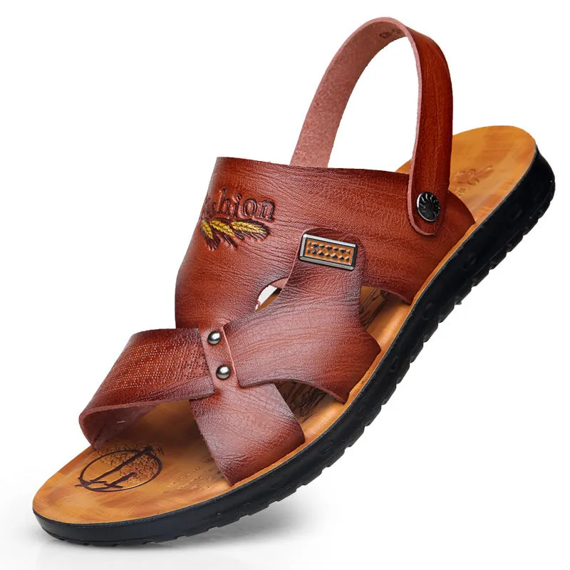 Casual Beach Shoes Men's Non-Slip Dual-Use Slippers