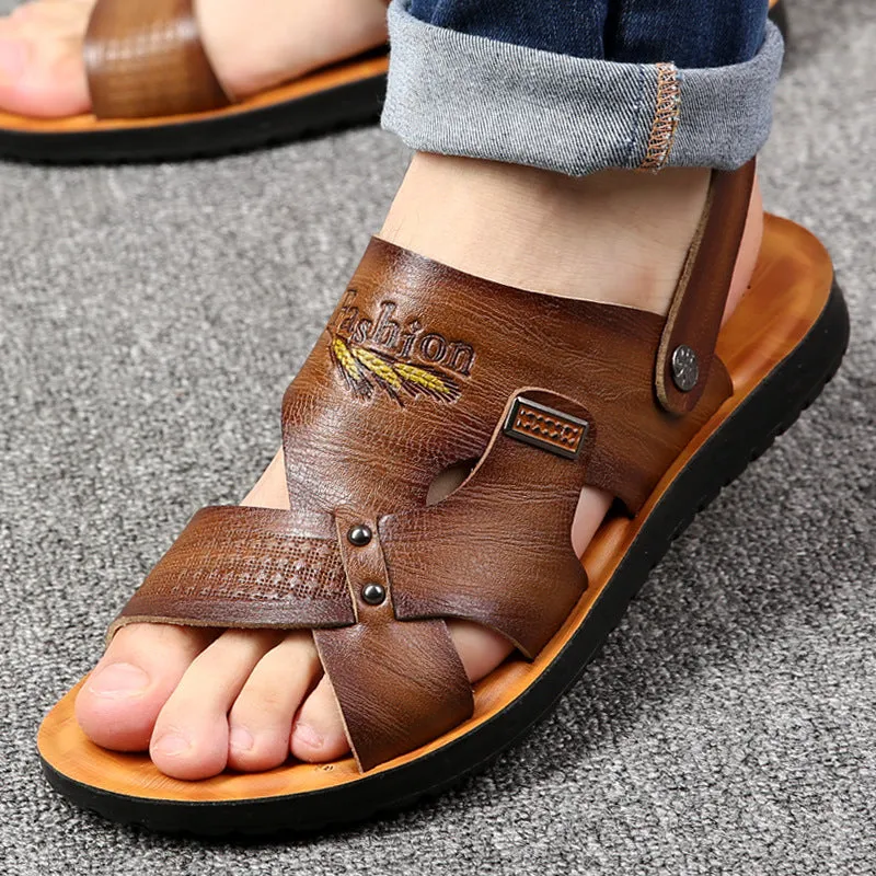 Casual Beach Shoes Men's Non-Slip Dual-Use Slippers