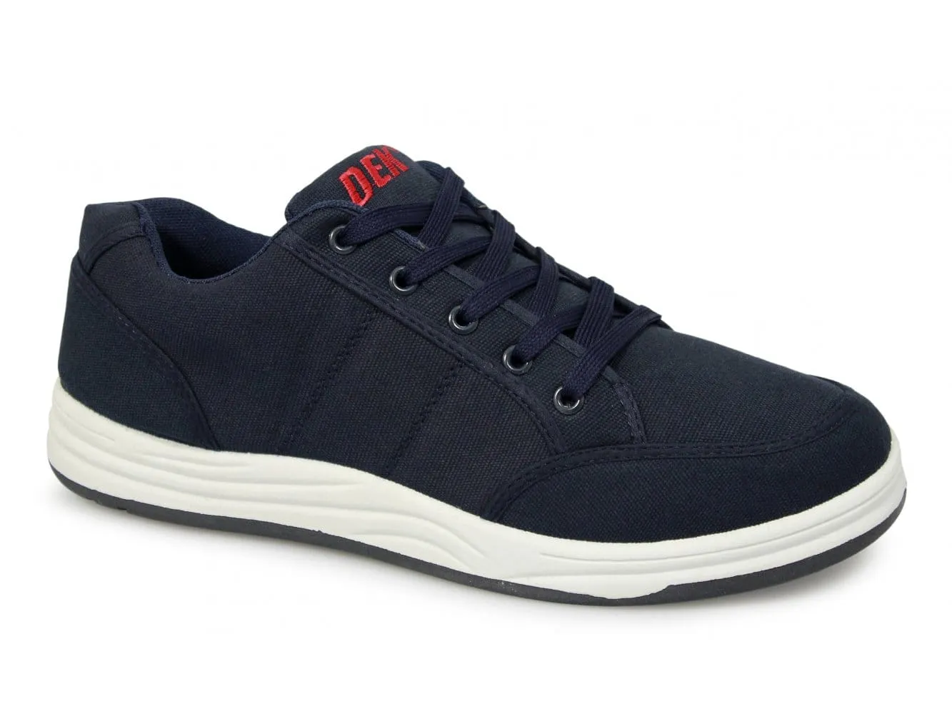 CHARLIE Mens Canvas 5 Eyelet Leisure Shoes Navy