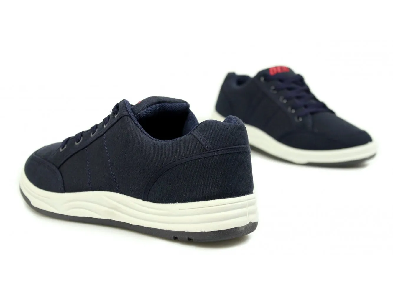 CHARLIE Mens Canvas 5 Eyelet Leisure Shoes Navy