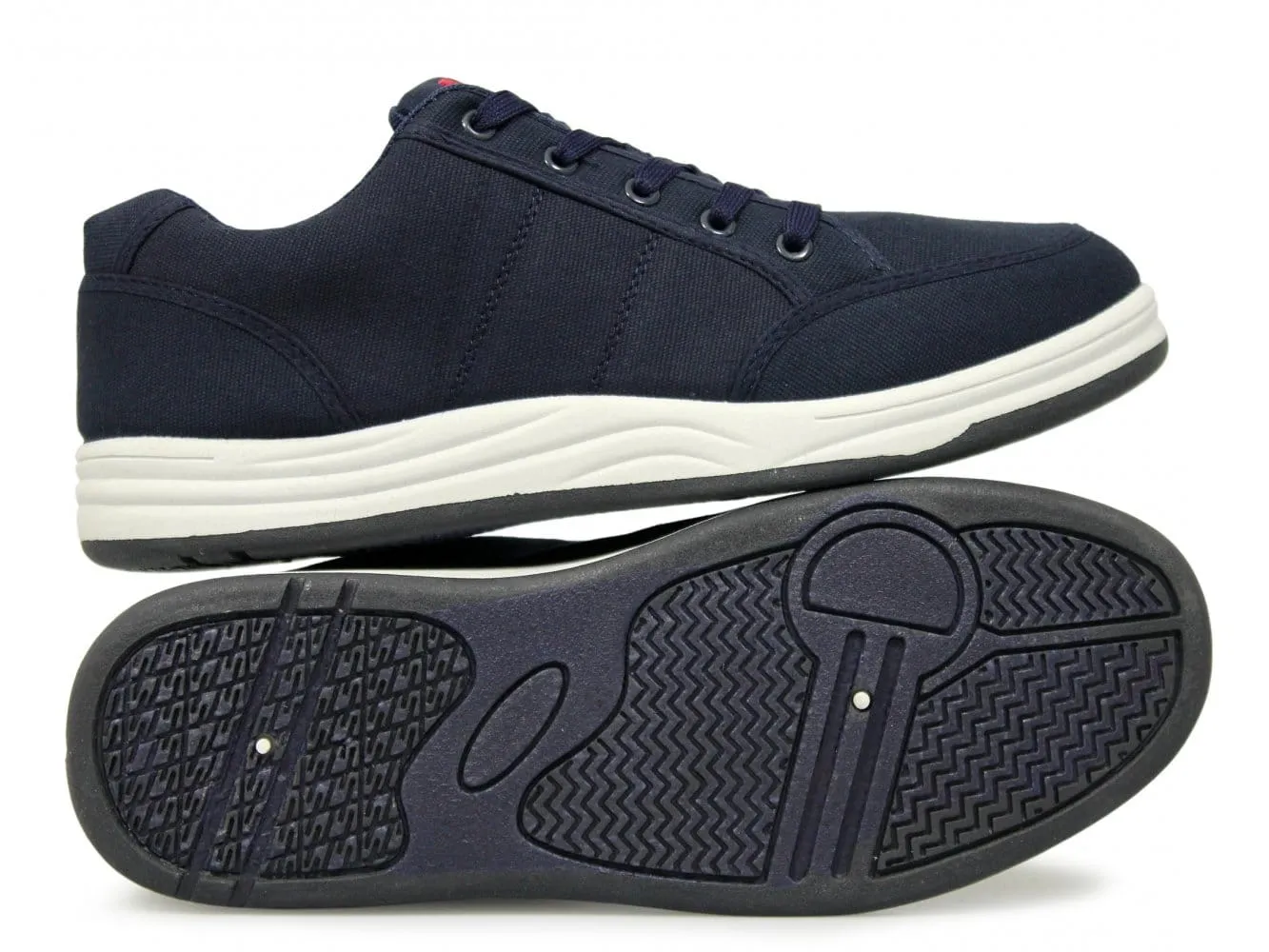 CHARLIE Mens Canvas 5 Eyelet Leisure Shoes Navy