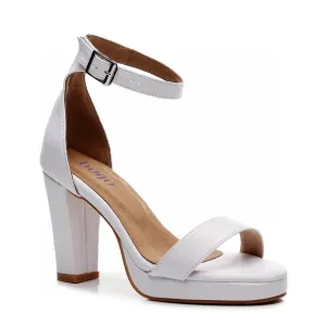 Chloe Chunky - White Vegan Leather - Street Sole