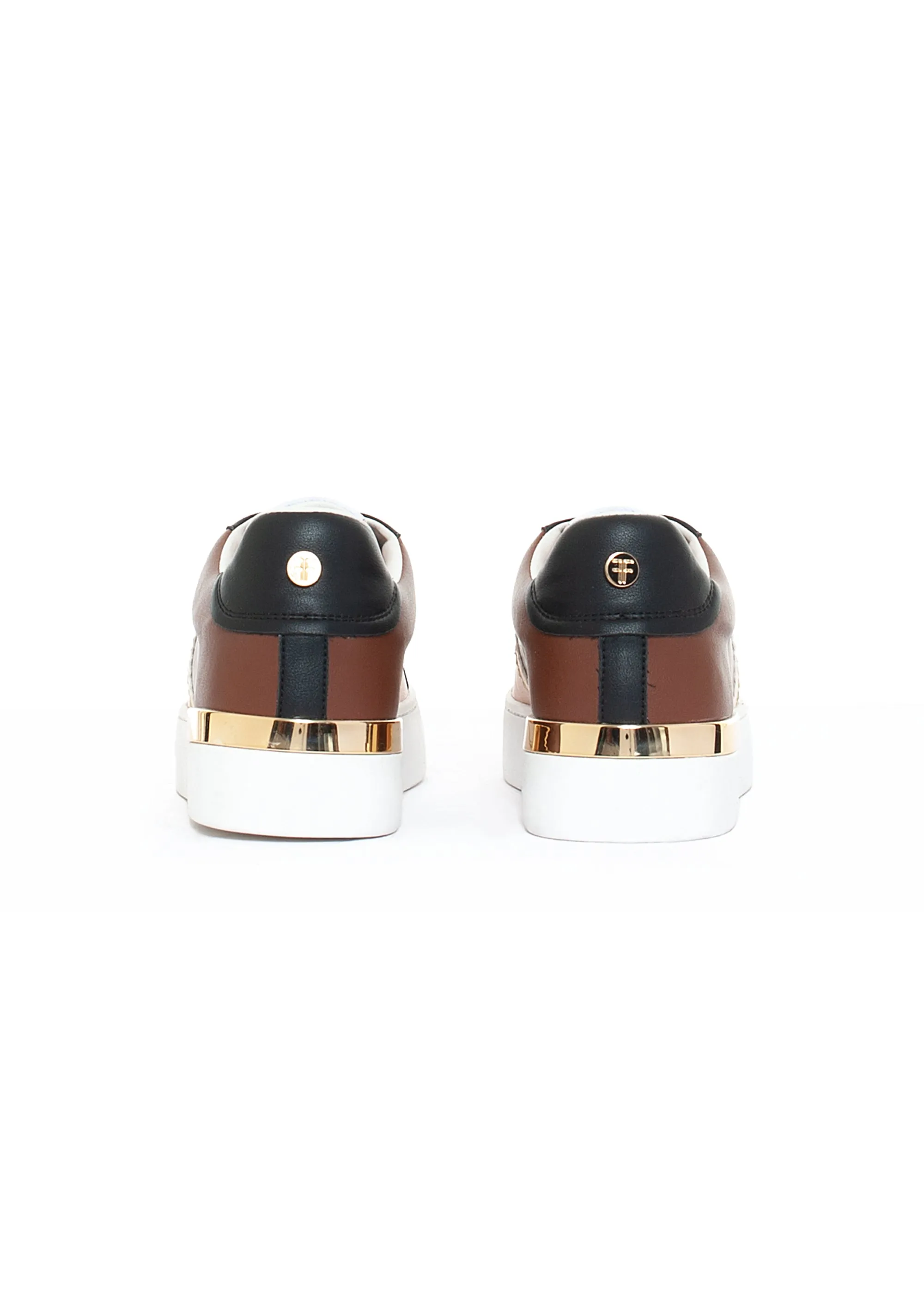 Chunky sneakers with strings made in multi color eco leather