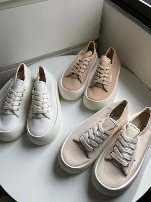 Chunky Sole Canvas Sneakers