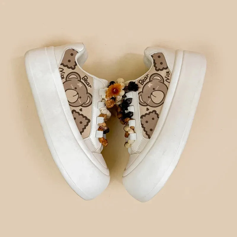 *CLEARANCE* Ultra Chunky Sole Brown Bear Casual Sneakers - Women's