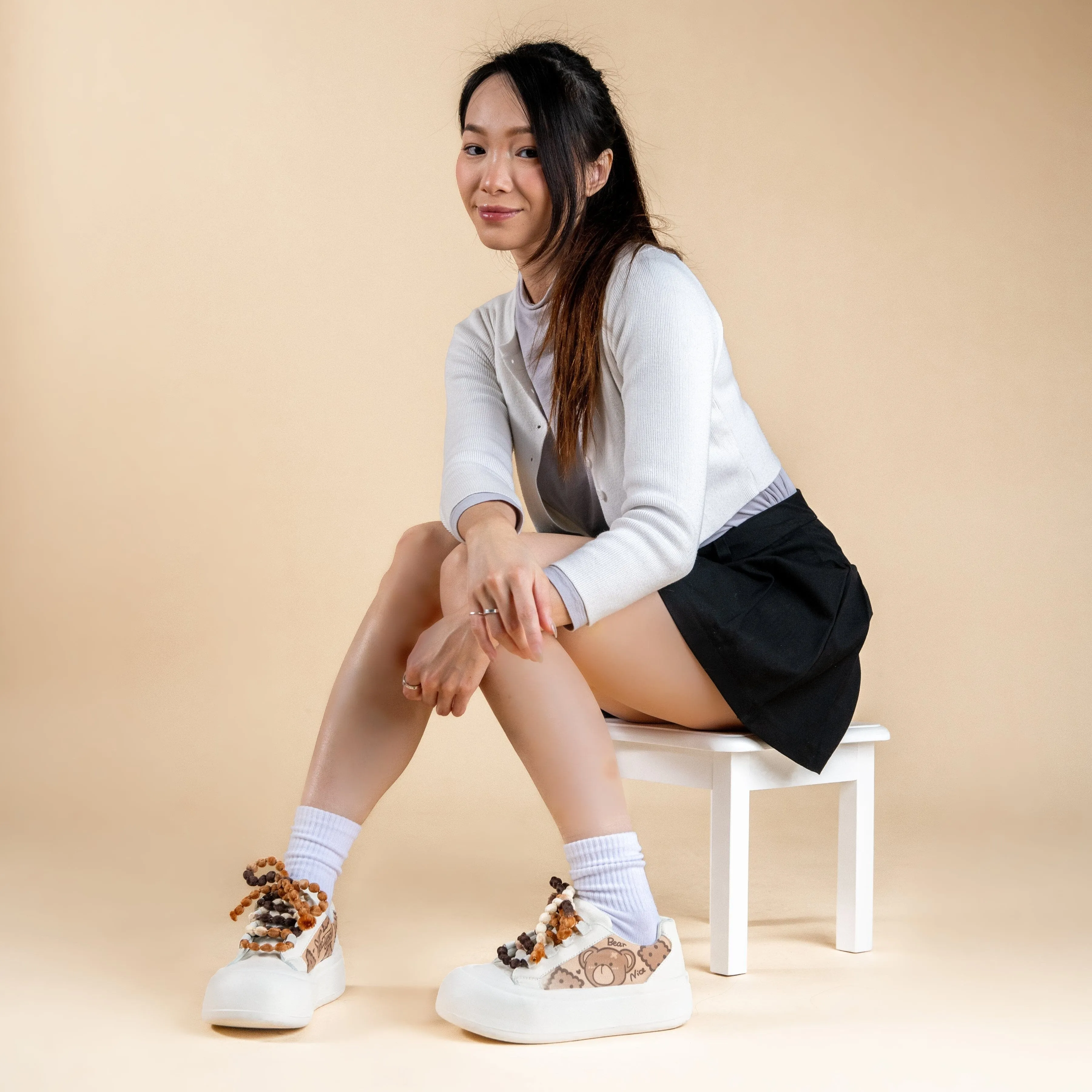*CLEARANCE* Ultra Chunky Sole Brown Bear Casual Sneakers - Women's
