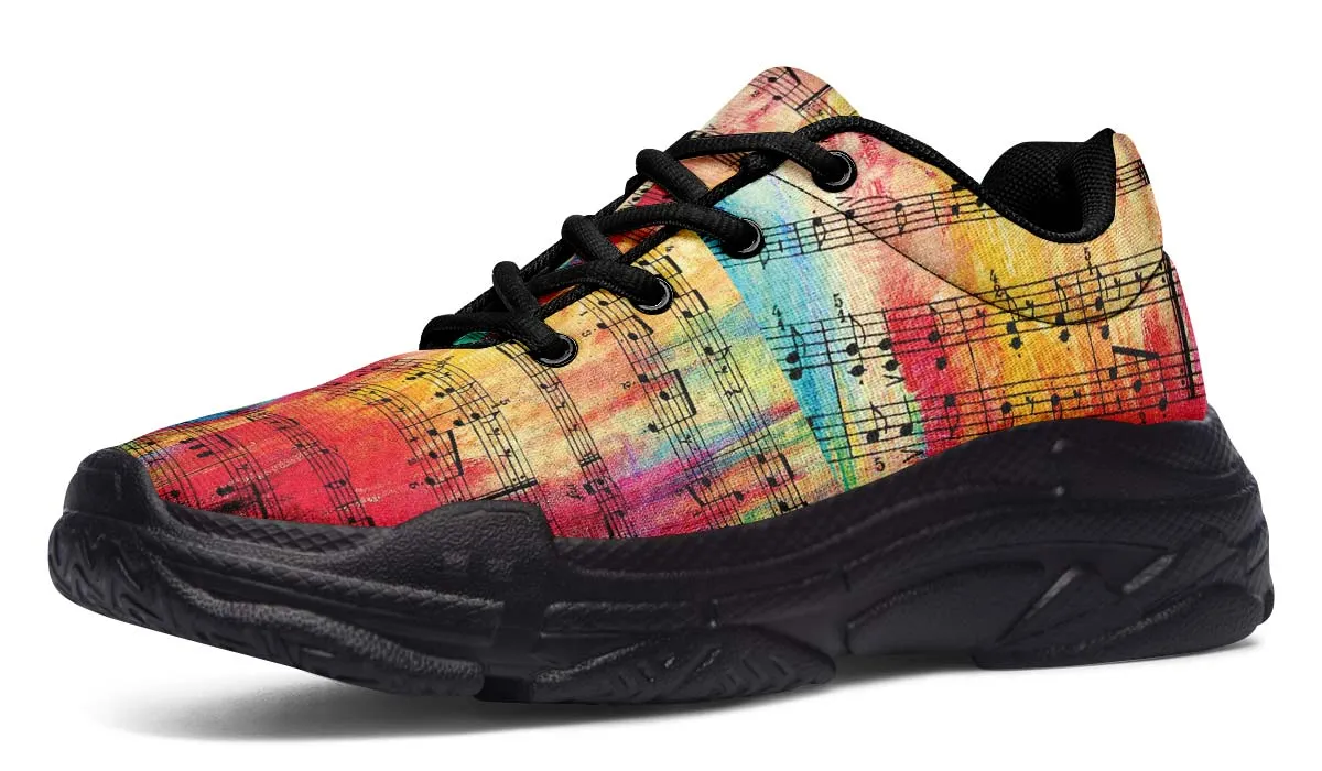 Colorful Music Chunky Sneakers