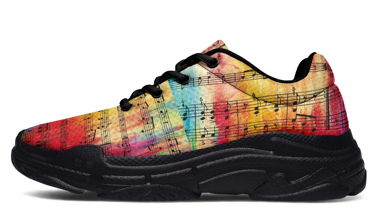 Colorful Music Chunky Sneakers