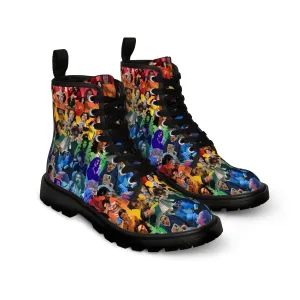 Conan Grey Rainbow Photo Collage Men's Canvas Boots