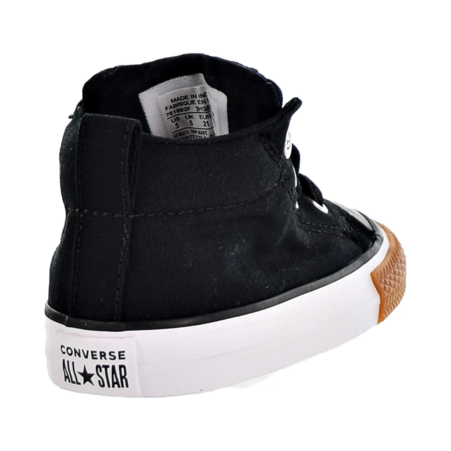 Converse Chuck Taylor All Star Street Mid Toddler Shoes Black/Black/White