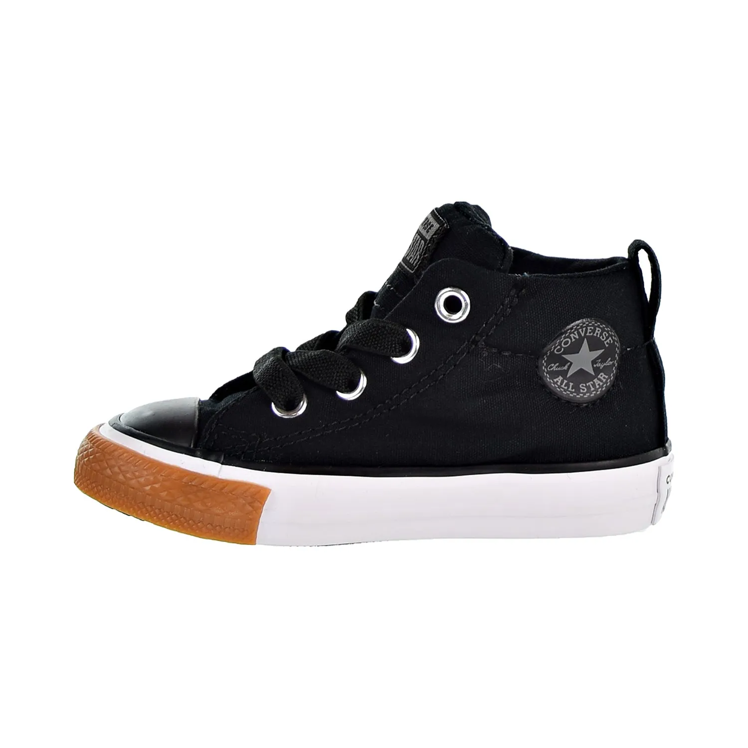 Converse Chuck Taylor All Star Street Mid Toddler Shoes Black/Black/White