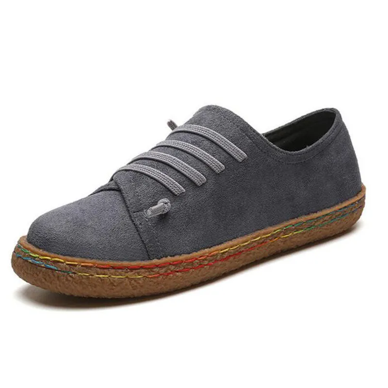 Covoyyar 2022 Spring Causal Flat Women Shoes Special Lace Up Canvas Lady Shoes Comfort Slip On Wfs27