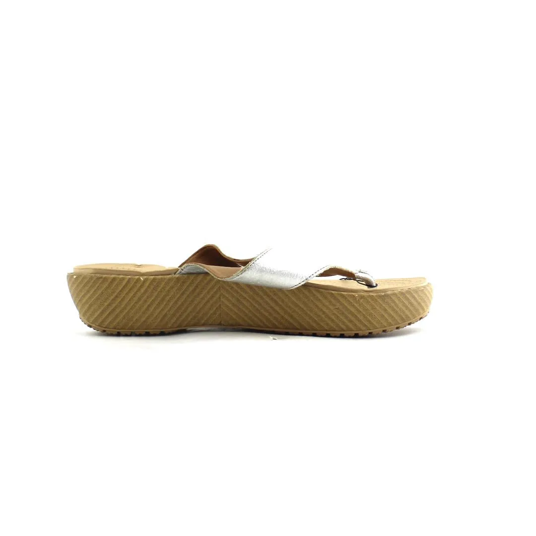 CROCS A-LEIGH BRUSHED METALLIC FLIP