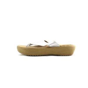 CROCS A-LEIGH BRUSHED METALLIC FLIP