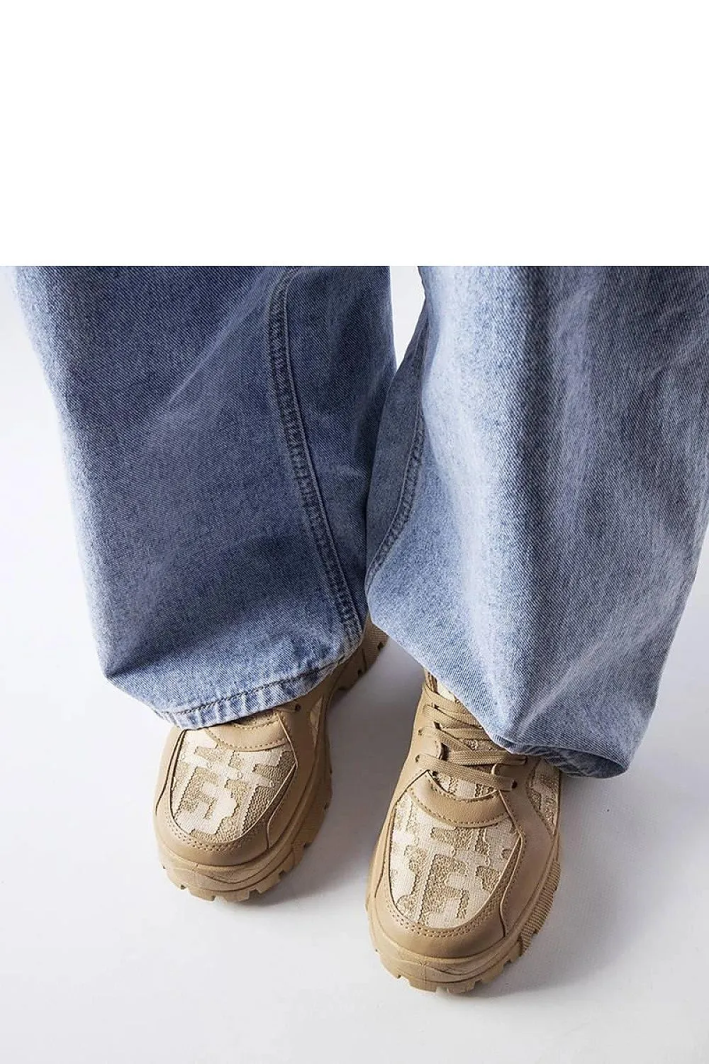 Dark beige chunky sneakers