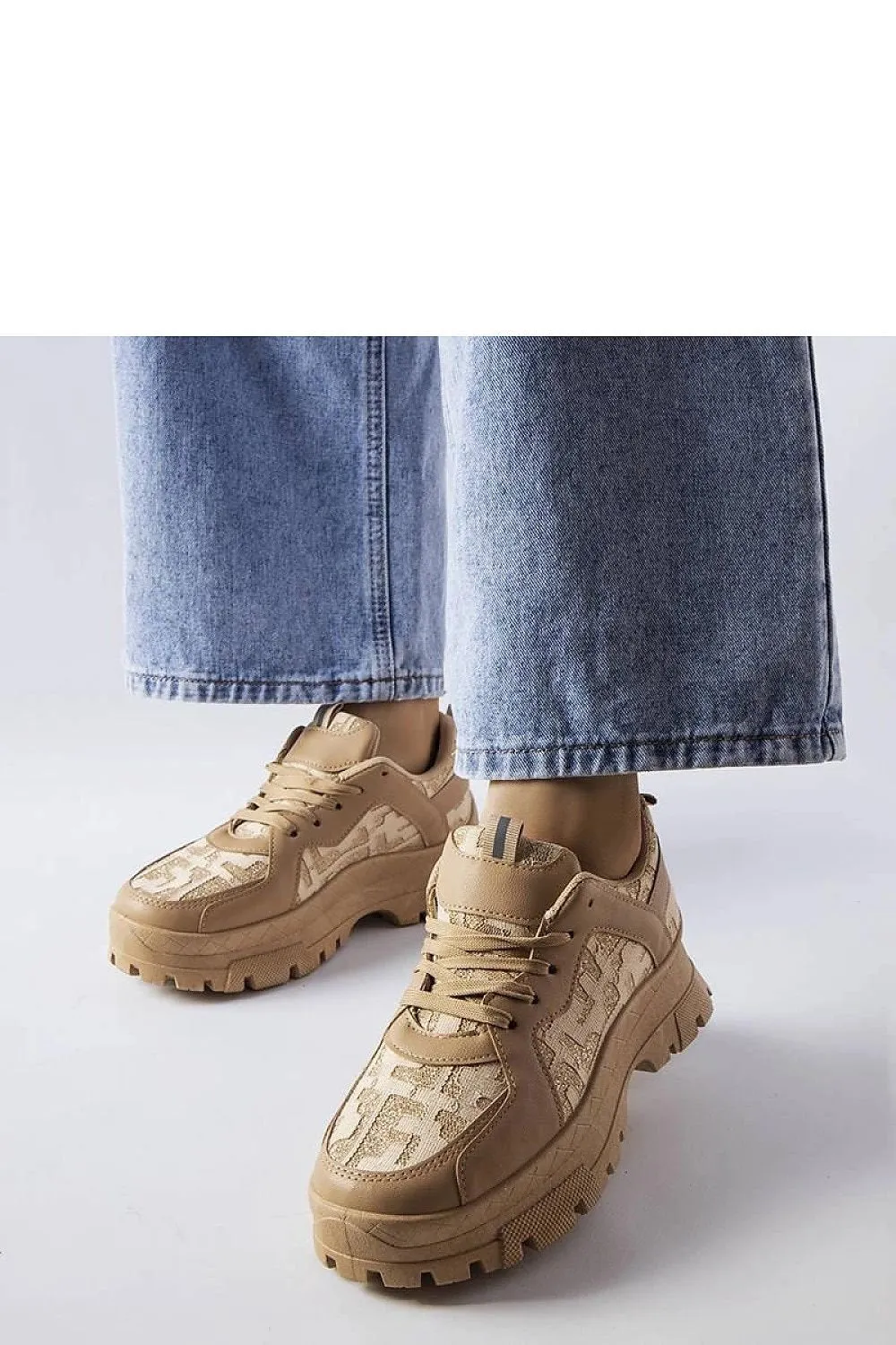 Dark beige chunky sneakers