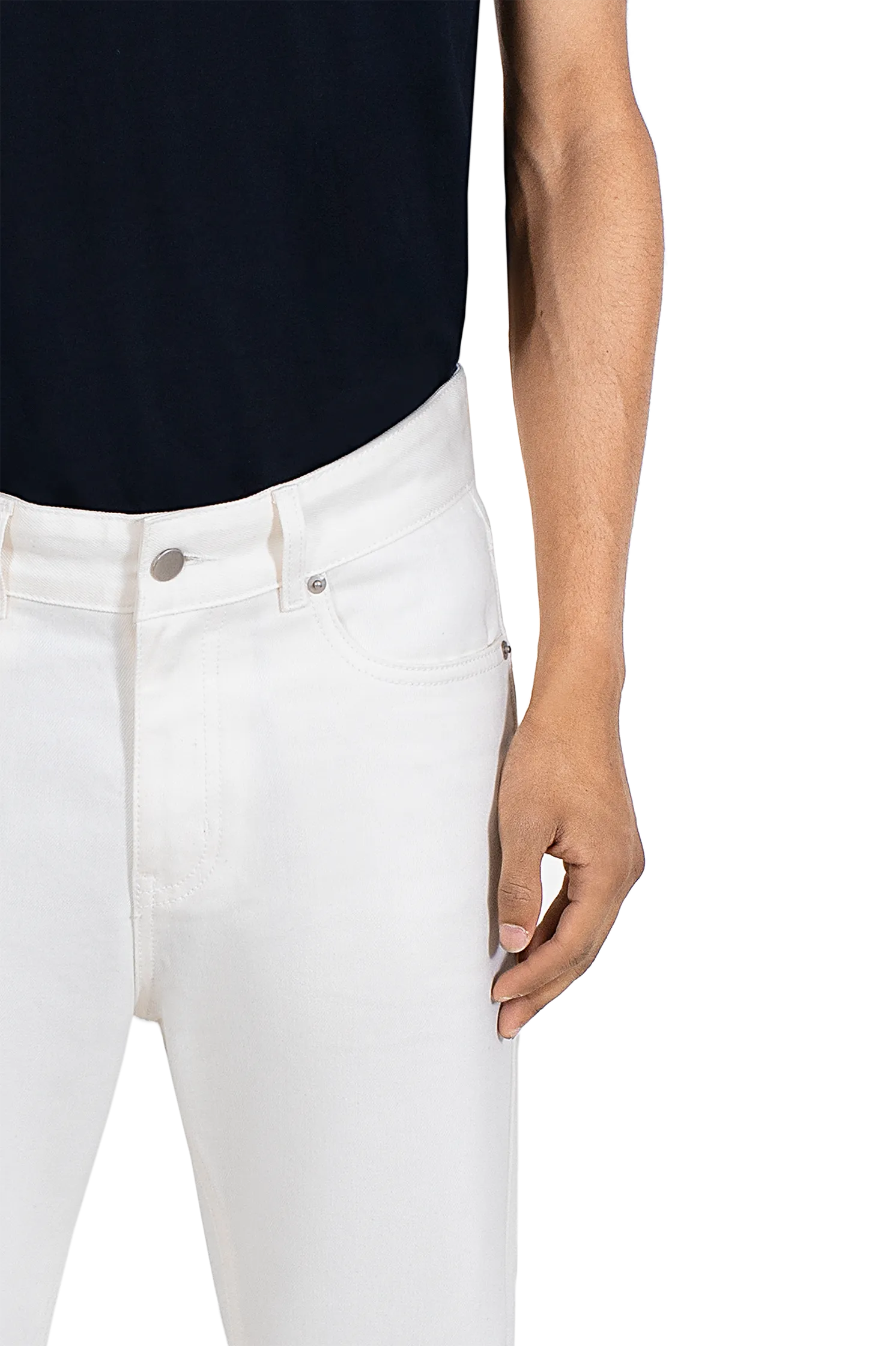 Denim Jeans in Off-White
