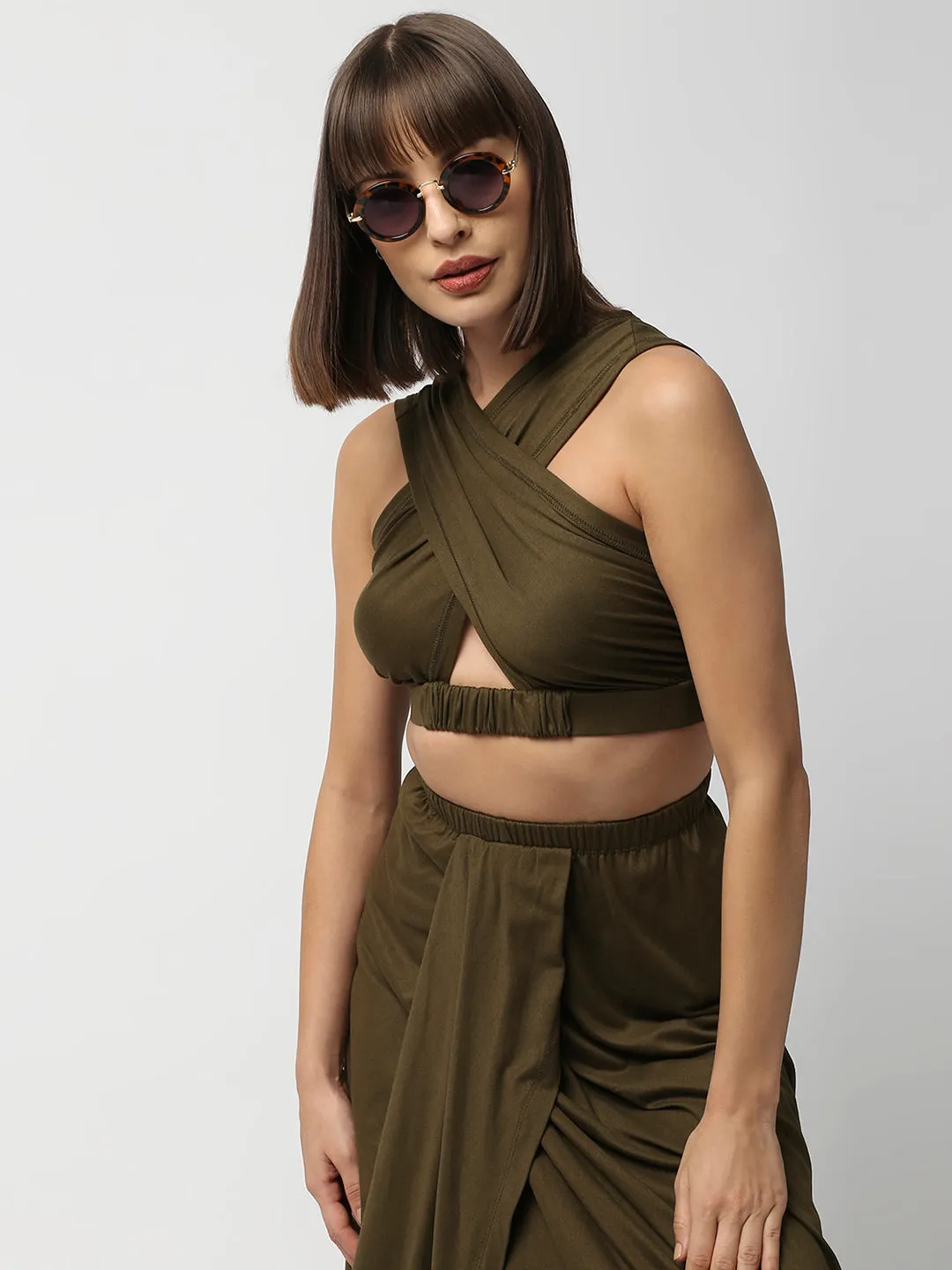 Disrupt Women's Criss Cross Tank Top With Skirt 2 Piece Co-ord Set