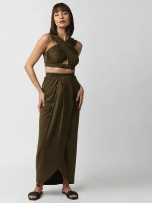 Disrupt Women's Criss Cross Tank Top With Skirt 2 Piece Co-ord Set