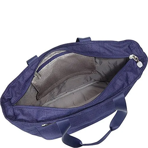 eBags Metro Travel Tote Bag with RFID Security for Women - 12-inch - Carry-On - (Brushed Indigo)