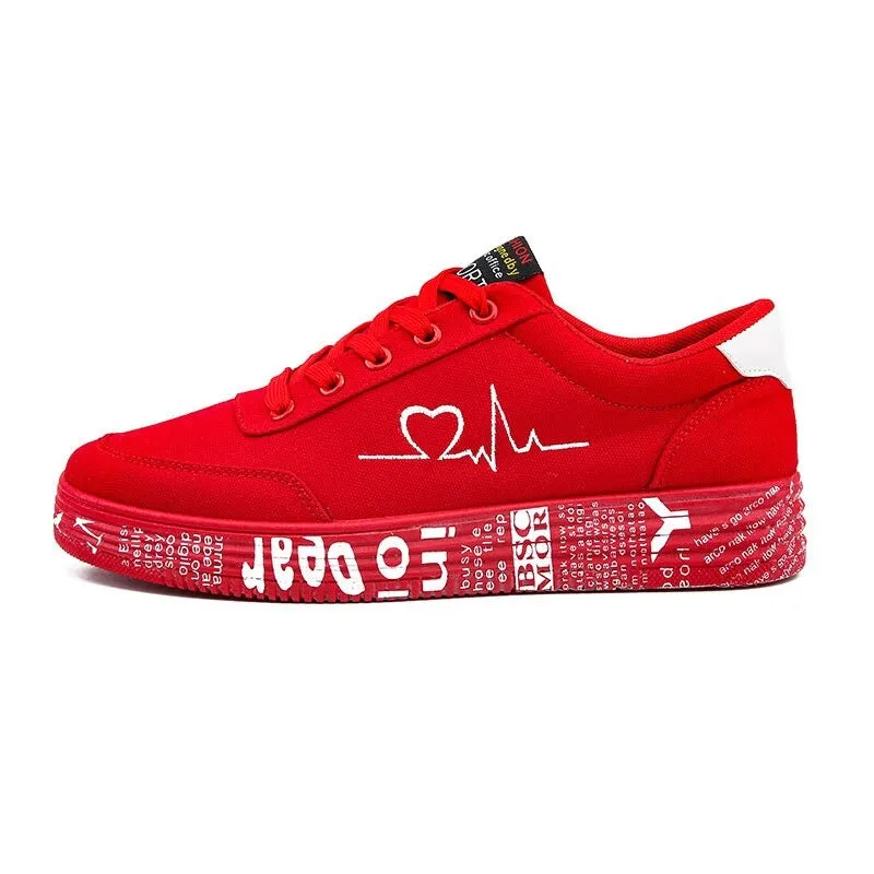Fashion Breathable Unisex Vulcanized Sneakers / Lace-up Casual Shoes for Men and Women